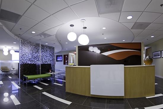 corporate office reception desk