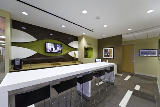 corporate office lounge area